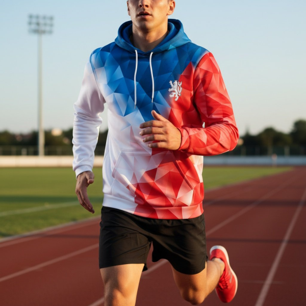 Mikina hoodie Trikolora pánská (4)