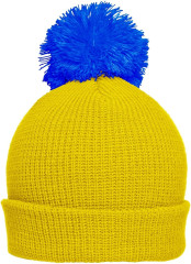 Pompon Hat with Brim